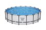 Каркасный бассейн Steel Pro Max 549x132 см, 26000 л, фил.-нас. 5678 л\ч, лестн, тент, Bestway 561FJ BW