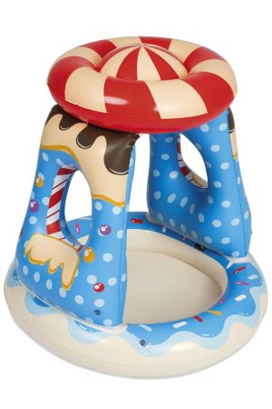 Детский надувной бассейн 91х91х89см "Конфетка" с навесом, 26л, от 2 лет, Bestway 52270 BW
