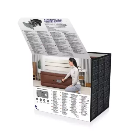 Надувная кровать 152х203х51см "AlwayzAire" встр.насос 220В с автоподкачкой, до 350кг, Bestway 69160 BW