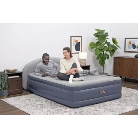 Надувная кровать 229х152х84см со спинкой, встр.насос 220В, до 300кг, Bestway 671BD BW
