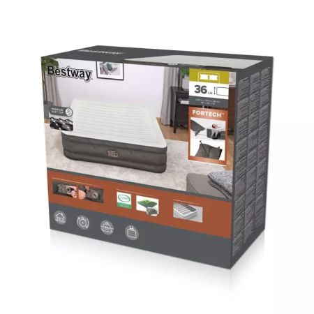 Надувная кровать 152х203х36см "Fortech Air" встр.насос 220В, до 300кг, Bestway 69133 BW