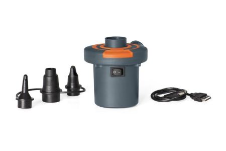 Насос электрический 4.8В на аккумуляторах "Sidewinder" зарядка от USB, 565л/м, 3 насадки в комплекте, Bestway 62155 BW