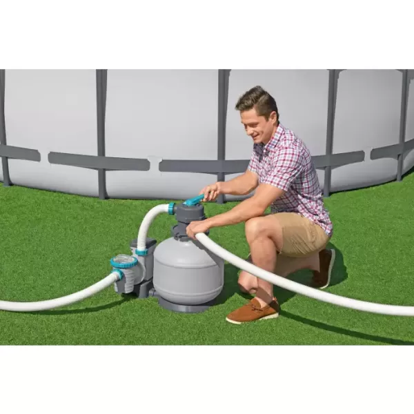 Песочный фильтр-насос 6056л/ч, резервуар для песка 9кг, фракция 0.45-0.85мм, Bestway 58497 BW