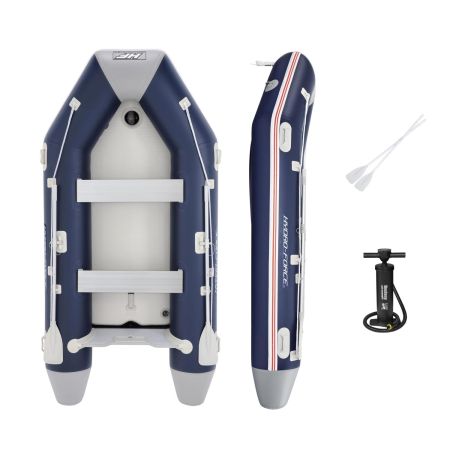 Надувная лодка "Mirovia Pro" 330х162х44см с жёстким дном, вёсла 162см, насос, транец, до 640кг, Bestway 65049 BW