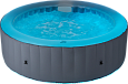 СПА-бассейн 204х70см "Glow" 930л, круглый, аэромассаж, Led-подсветка, MSpa LR062U-GL