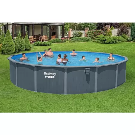 Стальной бассейн Hydrium 732x132см, 8327л, песч.фил.-нас., тент, подст, лестн., диспенсер, Bestway 561RP BW