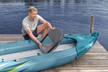 Надувная байдарка "Waypoint Elite X2" 382x101x35см, 2 весла, насос, Bestway 65167 BW