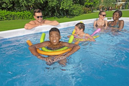 Каркасный бассейн Power Steel 404х201х100см, 6478л, песч.фил.-нас. 2006л/ч, лестница, Bestway 56442 BW