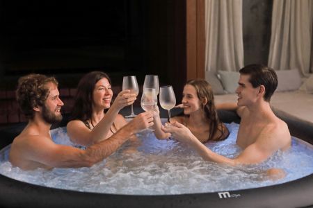 СПА-бассейн 204х70см "Aurora" 930л, круглый, аэромассаж, led-подсветка, MSpa U-AU062