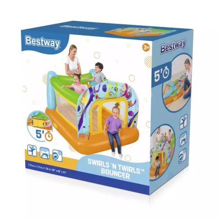 Игровой центр-батут 175х173х130см "Ураган" встр.нас. 220В, до 85кг, от 3 лет, Bestway 52441 BW