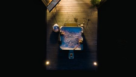 СПА-бассейн 180х180х65см "Oslo Plus", квадратный,  гидромассаж, аэромассаж.(4 коробки A.B.C.D), MSpa F-OS063WP