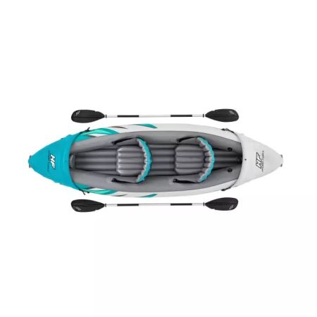 Надувная байдарка "Rapid Elite X2 Kayak" 312x98см, алюм.весла 230см 2шт, насос 62086, до 180кг, Bestway 65142 BW