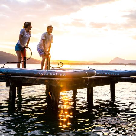 SUP-доска "BT-24GL" 315х79х15см, Ambient Light System, киль, лиш, до 140кг, Aqua Marina BT-24GL