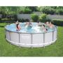 Каркасный бассейн 488х122см, 19480л, фил.-насос 5678 л/ч, тент, лестница, Bestway 56451 BW
