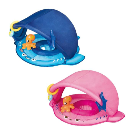 Детская лодка с сеткой и надувным козырьком 94 см, Bestway 34110 BW