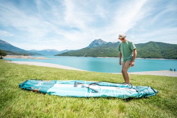 Надувная байдарка Kayak Glider-412 412x83х42см, весла, сиденья, киль, до 180кг, Aqua Marina PA-25GD02