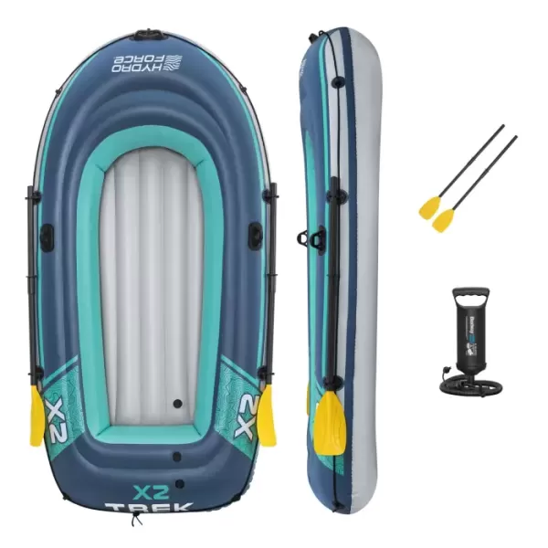 Надувная лодка "Trek X2 Raft Set" 232х118см, вёсла 62015, насос 62002, до 250кг
