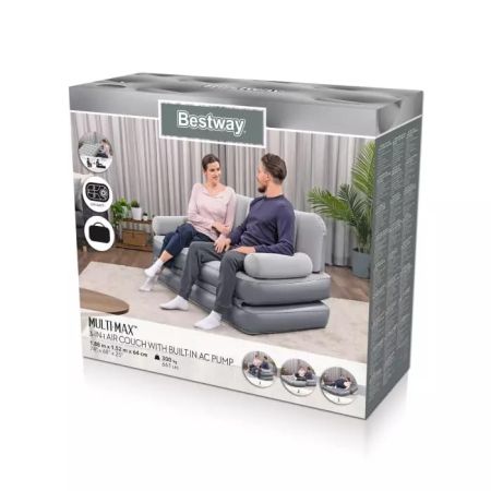 УЦЕНКА Надувной диван-трансформер 152х188х64см "Multi-Max 3-in-1" встр.насос 220В, Bestway У75079 BW