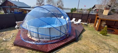 Круглый купольный тент павильон Pool Tent 4,5м. для бассейнов и СПА, Pool Tent PT450