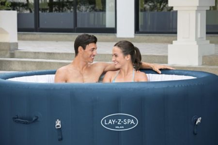 СПА-бассейн 146/196х71см "Milan AirJet Plus" 916л, круглый, аэромассаж, Bestway 60029 BW