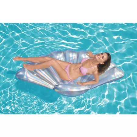 Надувной матрас-плот для плавания 185х114см "Радужная ракушка" до 90кг, Bestway 43414 BW