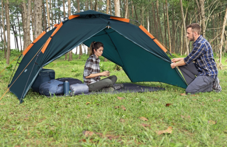 Палатка 4-местная "Alpine Dome 4 Tent" (70+210+70см)x240x138см, полиэстер 190Т, 2000мм, 110гр/м2 РЕ, Bestway 68142 BW