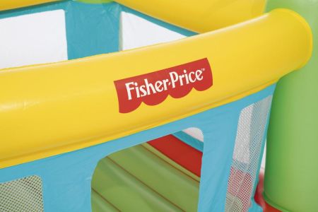 Игровой центр-батут 175х173х135см "Fisher Price" с мячами (50шт), встр.нас. 220В, до 85кг, от 3 лет, Bestway 93533 BW