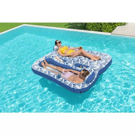 Надувной матрас-плот для плавания 204х188см "Comfort Plush Double" для двоих, до 180кг, Bestway 43653 BW