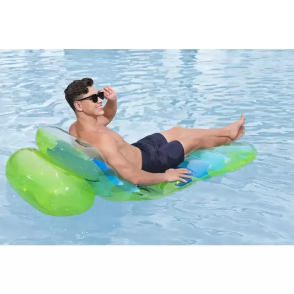 Надувной матрас-шезлонг 193x80см "Летние цвета", со спинкой, до 100кг, Bestway 43962 BW