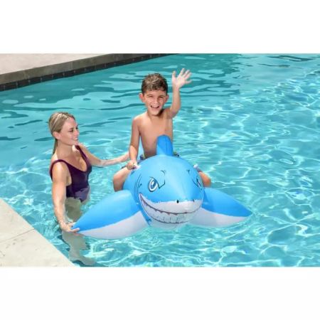 Надувная игрушка-наездник 157х71см "Большая белая акула" с ручками, до 45кг, от 3 лет, Bestway 41032 BW