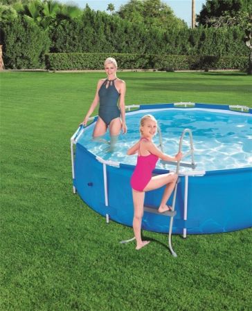 Лестница для бассейнов до 84см, 2 ступеньки, без площадки, Bestway 58430 BW