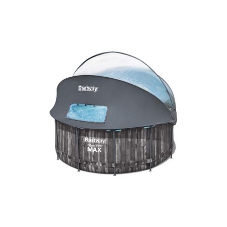 Каркасный бассейн Steel Pro Max 366х122см, 10250л, с навесом, фил.-насос 2006л/ч, лестница, тент, Bestway 5619K BW