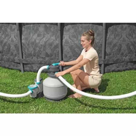 Каркасный бассейн 610х132см "APX 365", 32695л, песочный фильтр-насос, лестница, тент, полисферы, Bestway 561KE BW