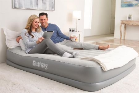 Надувная кровать 152х203х38см "Tritech" встр.нас. 220В, до 300кг, Bestway 67632 BW