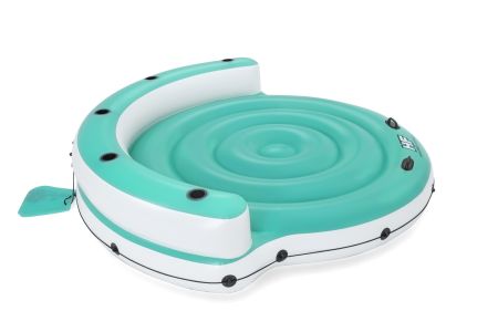 Надувной матрас-остров 277х262см (275х255х65см) "Kick Back" с ручками и подстаканниками, до 450кг, Bestway 43522 BW