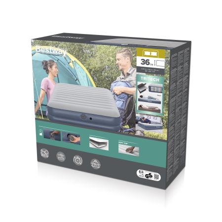 Надувная кровать "Tritech" 152x203x36см, со встр. USB насосом 3.7В, до 300кг, Bestway 6716T BW