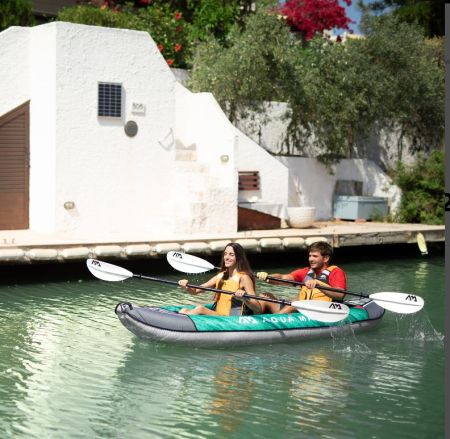 Надувной каяк "Laxo-320" 320x90см, весла, сиденья, киль, сумка, до 180кг, Aqua Marina LA-320