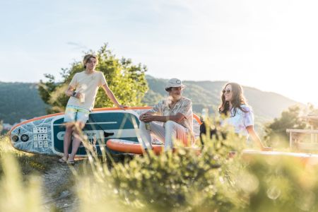 SUP-доска All-Round iSUP Tropic 10'2 310х79х12см, насос, алюм. весло, лиш, киль, сумка, до 110 кг, Aqua Marina PA-25T310