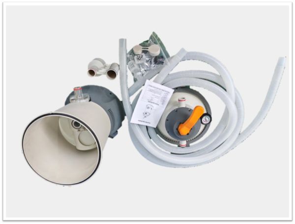 Песочный фильтр-насос 3,785/3,028 м3/ч, манометр, резервуар для песка 8кг, фракция 0.45-0.85мм, NewerGreen 57005