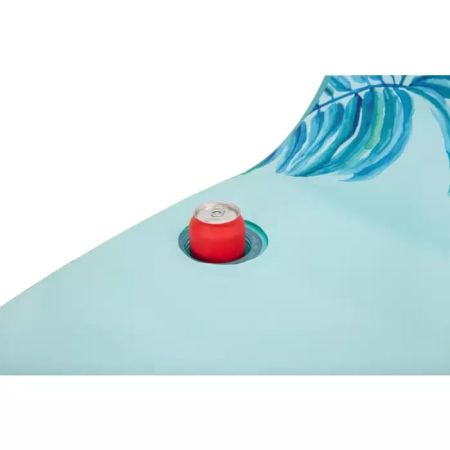 Надувной матрас-шезлонг для плавания 176х107см с тканевым чехлом и подстаканником, до 90кг, Bestway 43402 BW