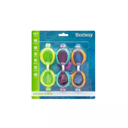 Очки для плавания "Lil' Lightning Swimmer" от 3 лет, 3 цвета в наборе, Bestway 21074 BW