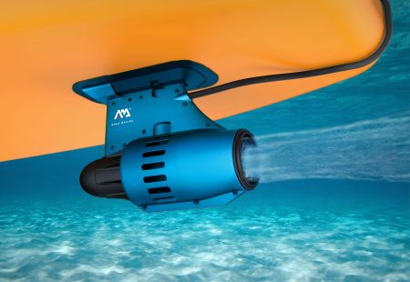 SUP-доска "AM go iSUP" 320х81х15см, плавник с электромотором BLUEDRIVE S и аккумулятором, весло, лиш, Aqua Marina AMGO-320PFS