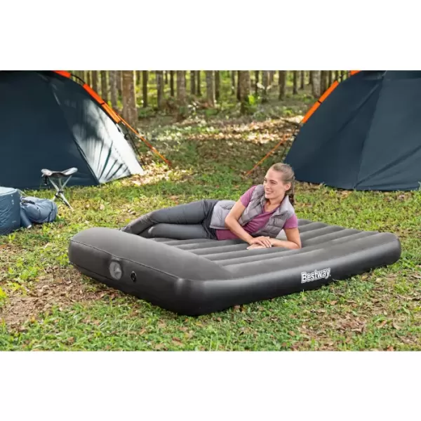 Надувная кровать 191х137х30см с подголовником, встр.насос USB 5В, до 300кг, Bestway 671BR BW