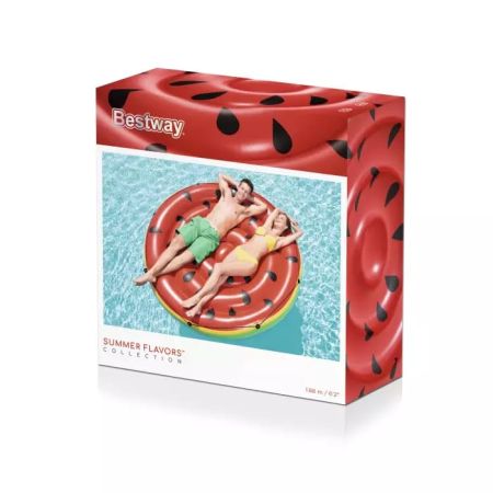 Надувной матрас-остров для плавания 188см "Арбуз" для двоих, до 180кг, Bestway 43140 BW