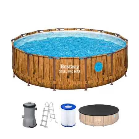 Каркасный бассейн Splashview Pool 427х107см, фильтр-насос, лестница, тент, Bestway 561JM BW