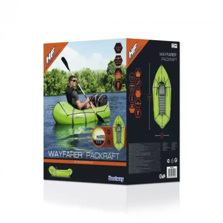 Надувная лодка "Wayfarer Packraft" 210х101см, насос 62086, до 140кг, Bestway 65146 BW
