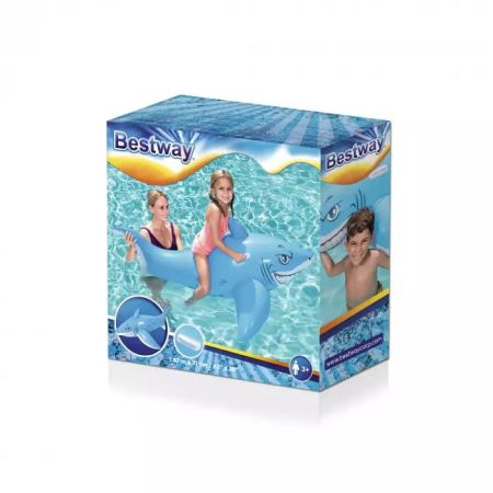 Надувная игрушка-наездник 157х71см "Большая белая акула" с ручками, до 45кг, от 3 лет, Bestway 41032 BW