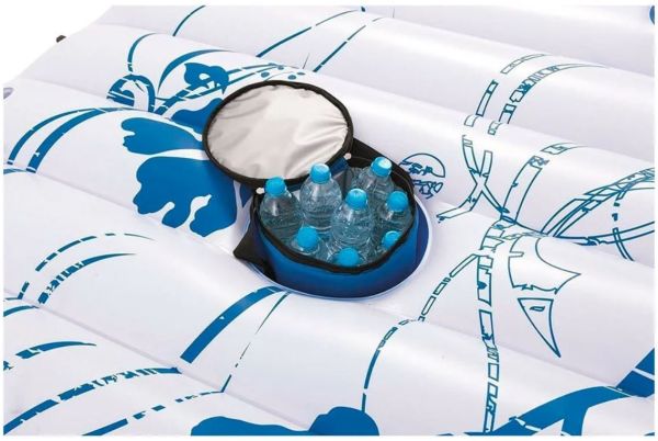 Надувной матрас-шезлонг для плавания 222х175см для двоих, с термосумкой, Bestway 43119 BW