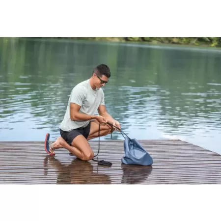 Надувной матрас-остров 389х274см "Tropical Breeze" с навесом, холодил., ручками и подст., до 540кг, Bestway 43105 BW