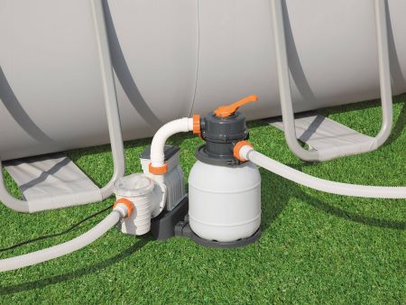 Песочный фильтр-насос 3785л/ч, резервуар для песка 9кг, фракция 0.45-0.85мм, Bestway 58495 BW